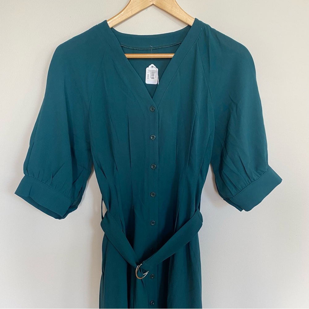 NWT Short Sleeve Button Front Maxi Dress Medium Large - Picture 6 of 12